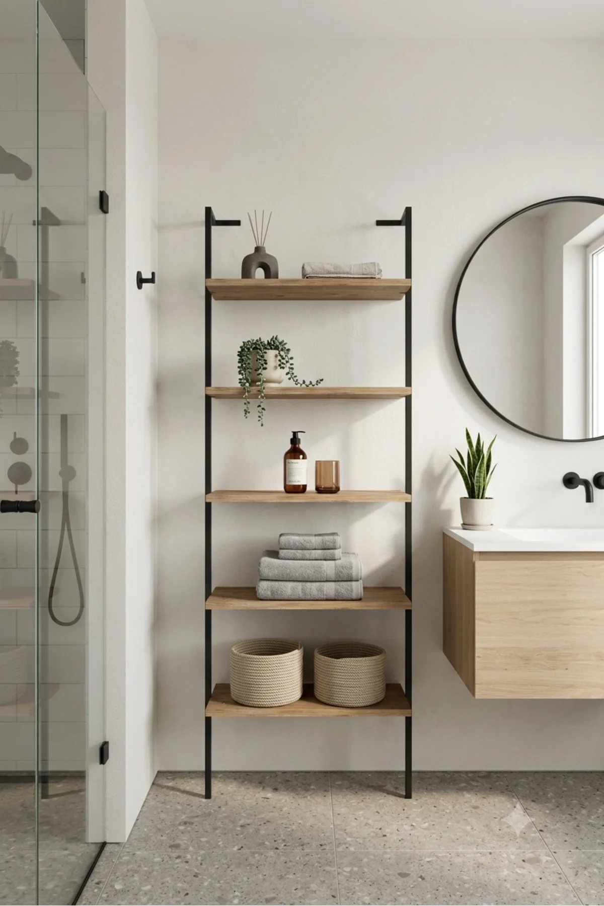 Dekoratif Balkon, Hol, Antre,Banyo ve Salon Rafı 5 Katlı Düzenley Dekoratif Balkon, Hol, Antre,Banyo ve Salon Rafı 5 Katlı Düzenley