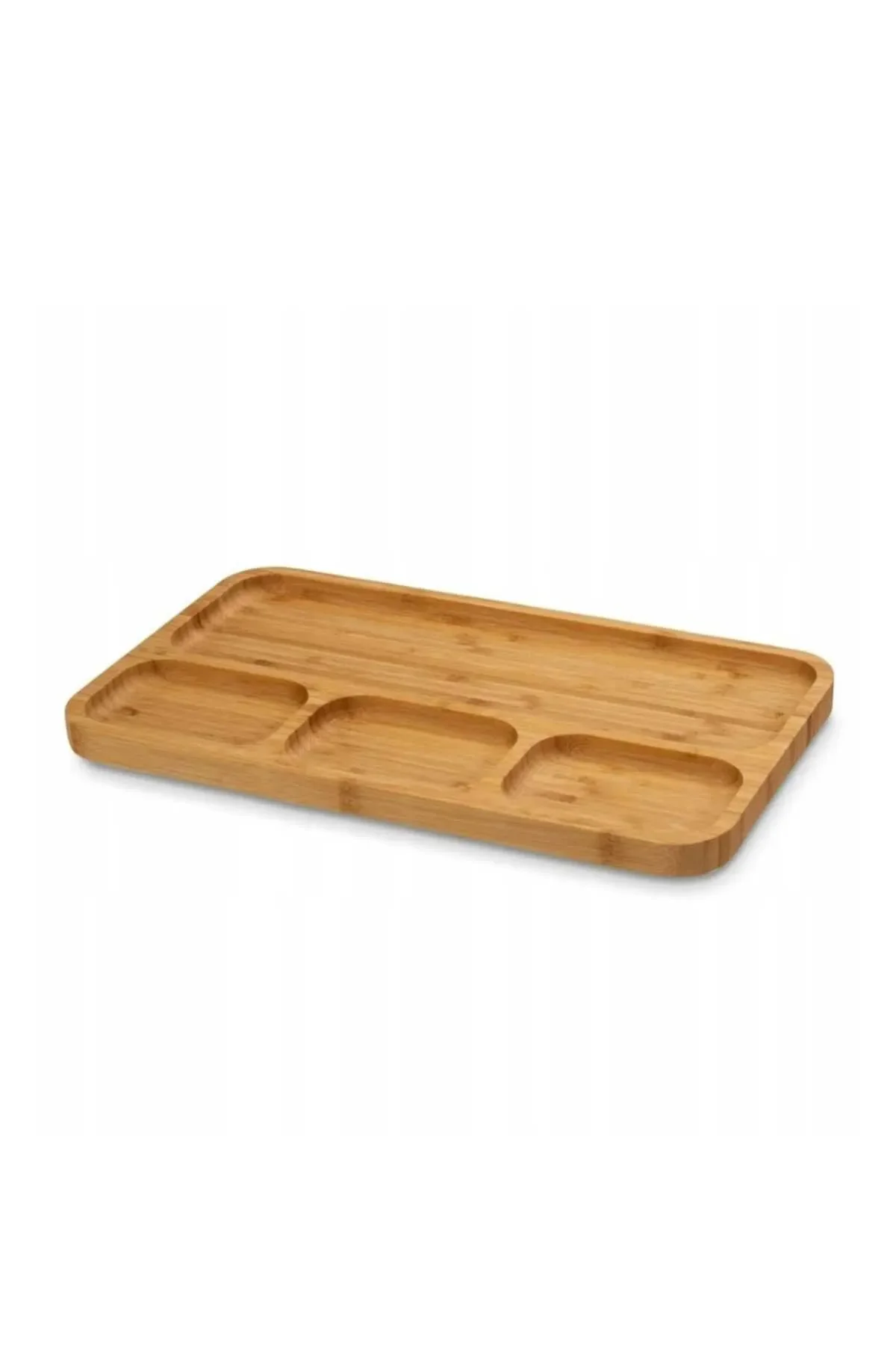 Dekoratif Bambu Sunumluk Tabak Bölmeli Servis Tabağı Çerezlik 25 x 14 cm Dekoratif Bambu Sunumluk Tabak Bölmeli Servis Tabağı Çerezlik 25 x 14 cm