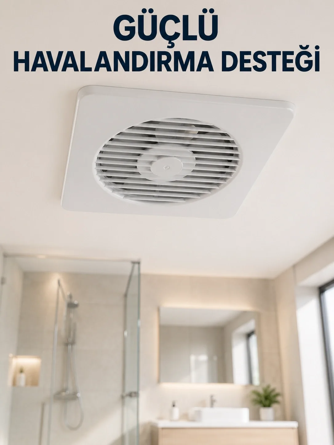 Dekoratif Banyo ve Mutfak Aspiratörü 150 mm 20,8 x 20,8 cm 20 W Havalandırma Fanı Dekoratif Banyo ve Mutfak Aspiratörü 150 mm 20,8 x 20,8 cm 20 W Havalandırma Fanı