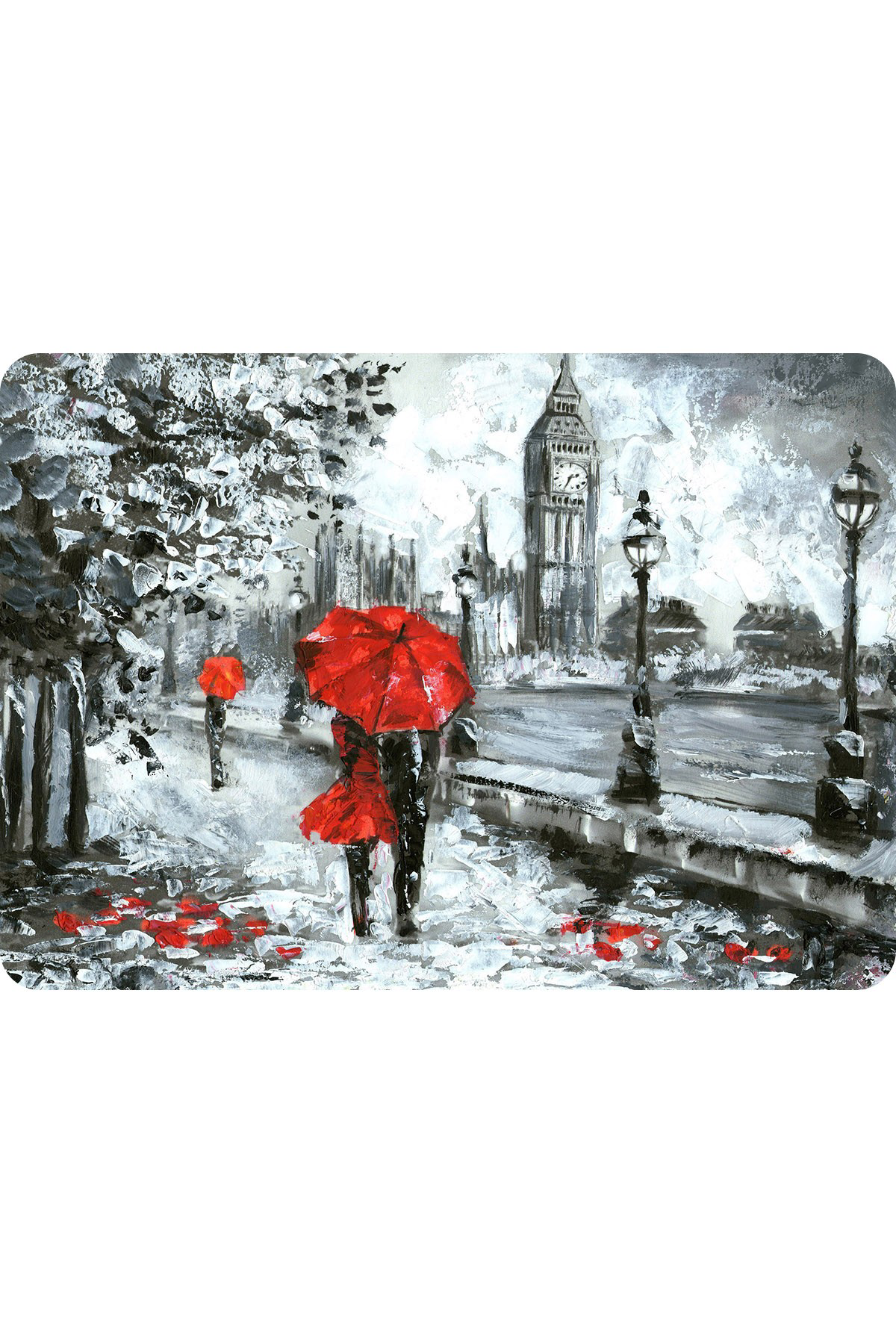 Artikel Dekoratif Baskılı Keçe Amerikan Servisi, Supla 4'Lü Servis Takım 