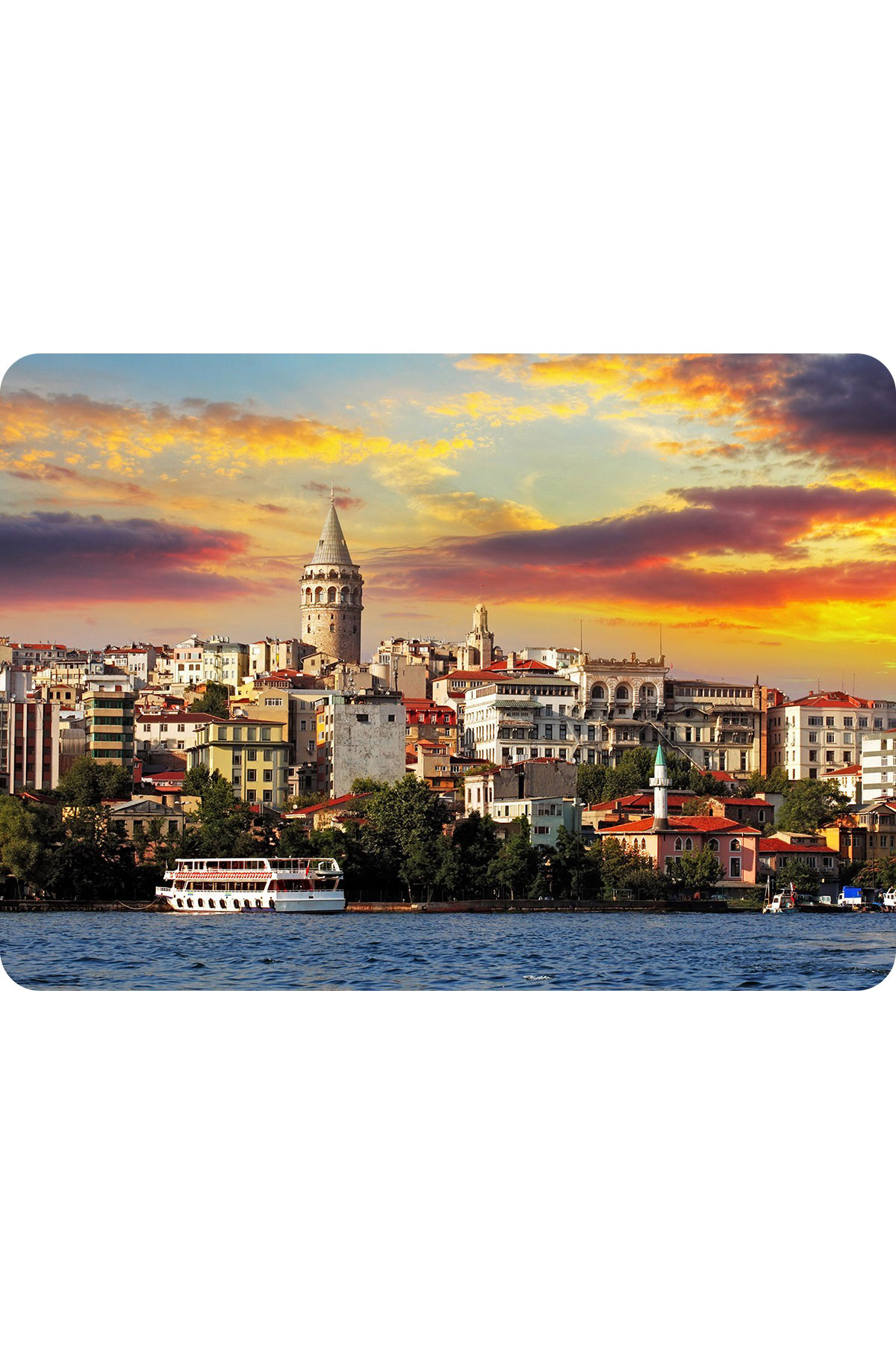 Artikel Dekoratif Baskılı Keçe Amerikan Servisi, Supla 4'Lü Servis Takım 