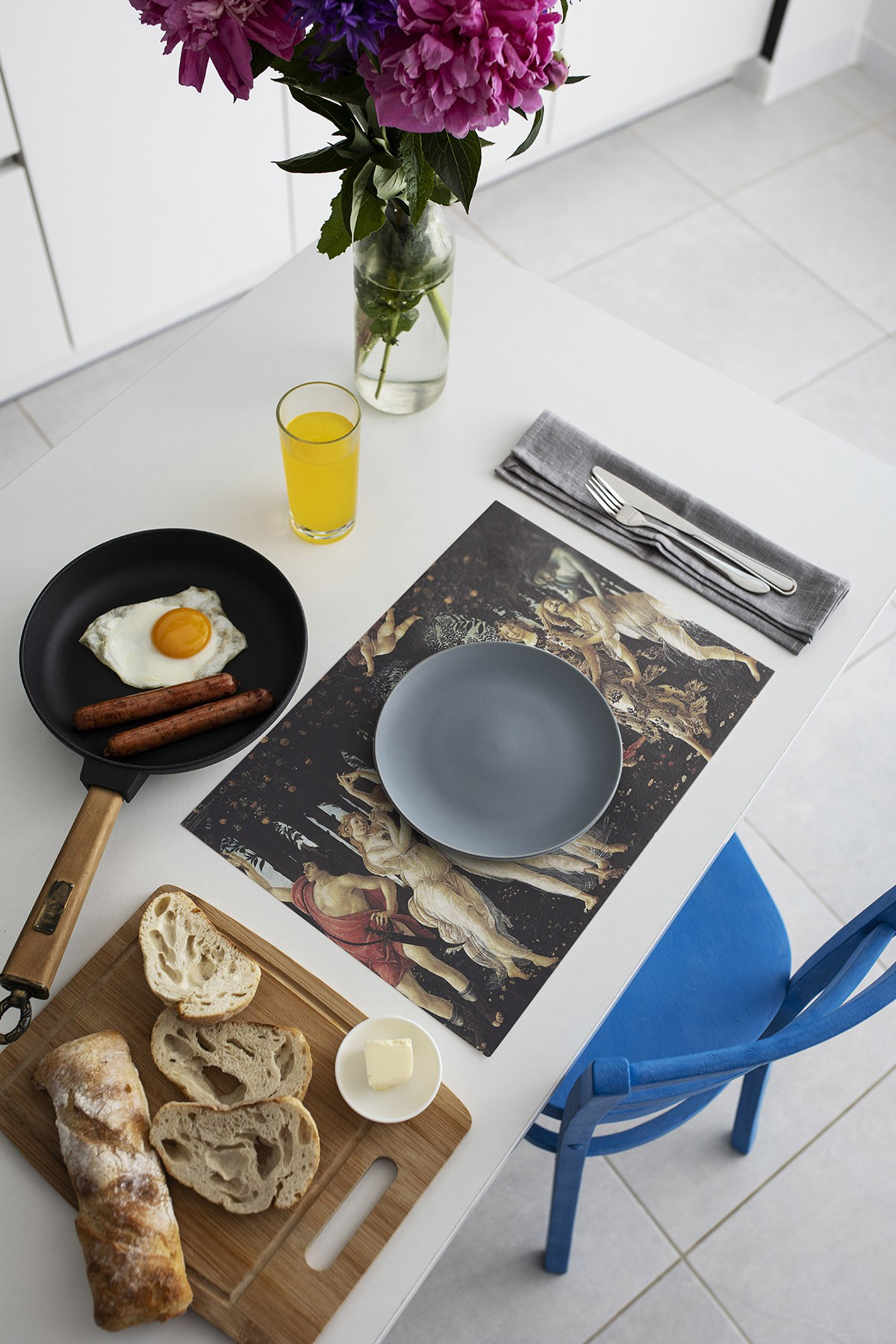 Artikel Dekoratif Baskılı Keçe Amerikan Servisi, Supla 4'Lü Servis Takım 