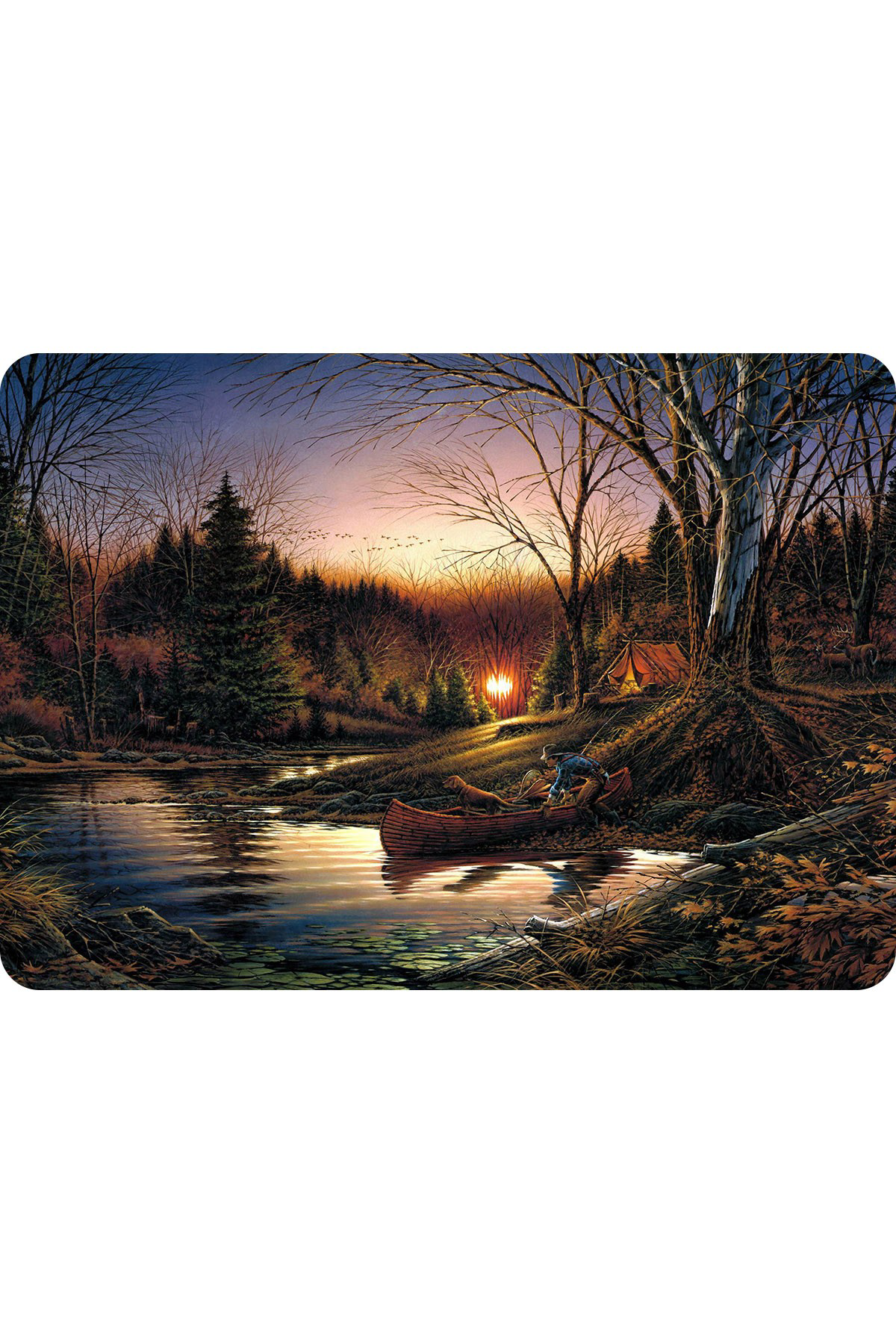 Artikel Dekoratif Baskılı Keçe Amerikan Servisi, Supla 4'Lü Servis Takım 