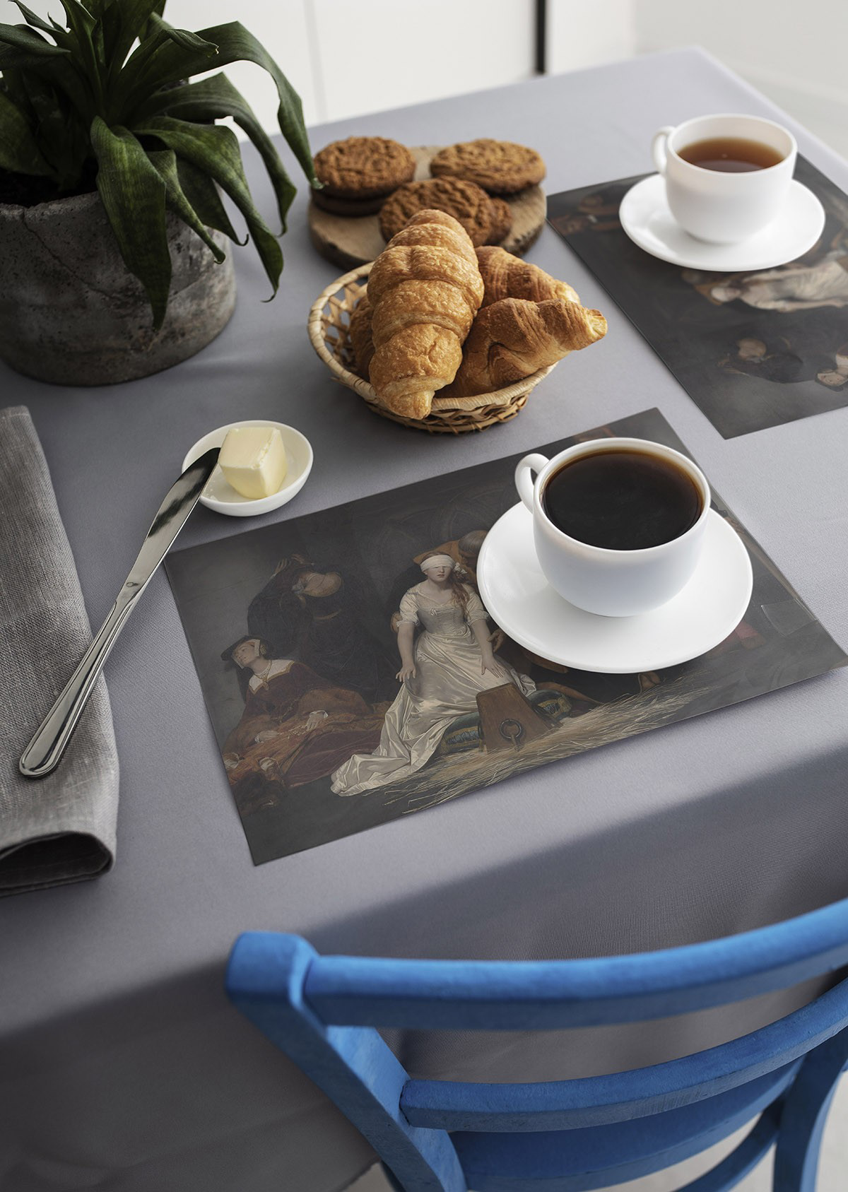 Artikel Dekoratif Baskılı Keçe Amerikan Servisi, Supla 2'Li Servis Takım 