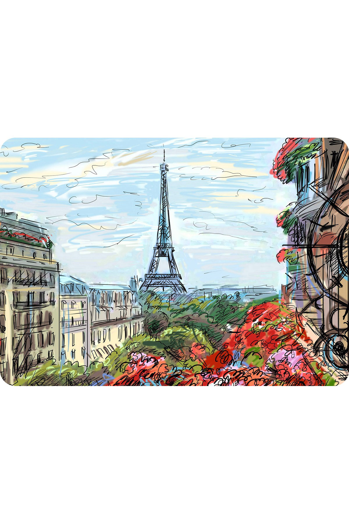 Artikel Dekoratif Baskılı Keçe Amerikan Servisi, Supla 4'Lü Servis Takım 