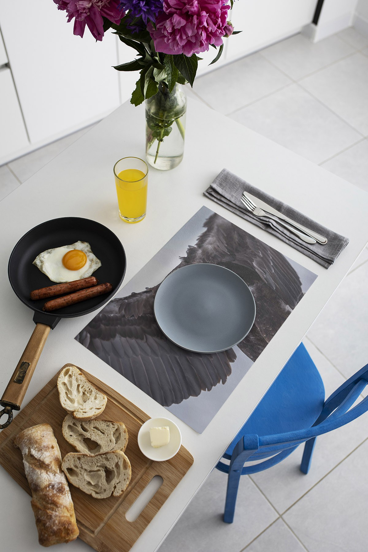 Artikel Dekoratif Baskılı Keçe Amerikan Servisi, Supla 2'Li Servis Takım 