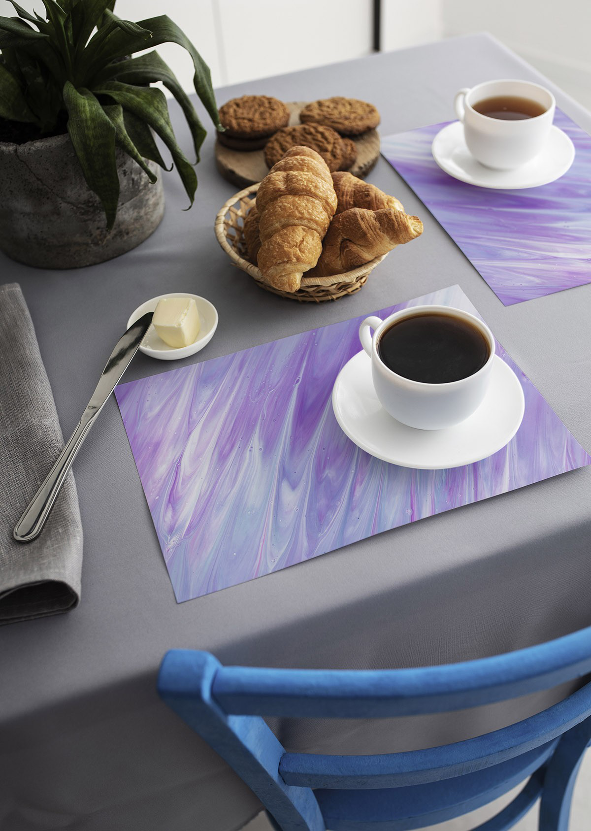 Artikel Dekoratif Baskılı Keçe Amerikan Servisi, Supla 2'Li Servis Takım 