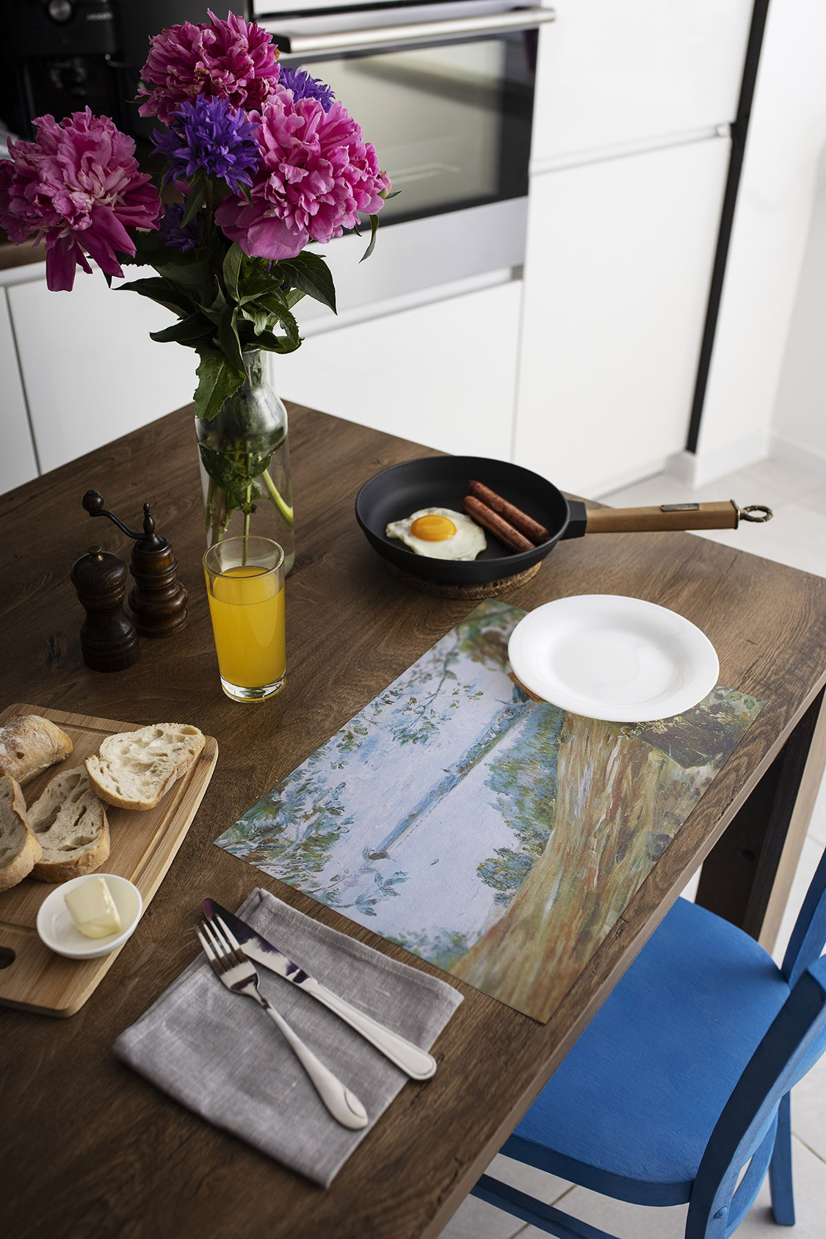 Artikel Dekoratif Baskılı Keçe Amerikan Servisi, Supla 2'Li Servis Takım 