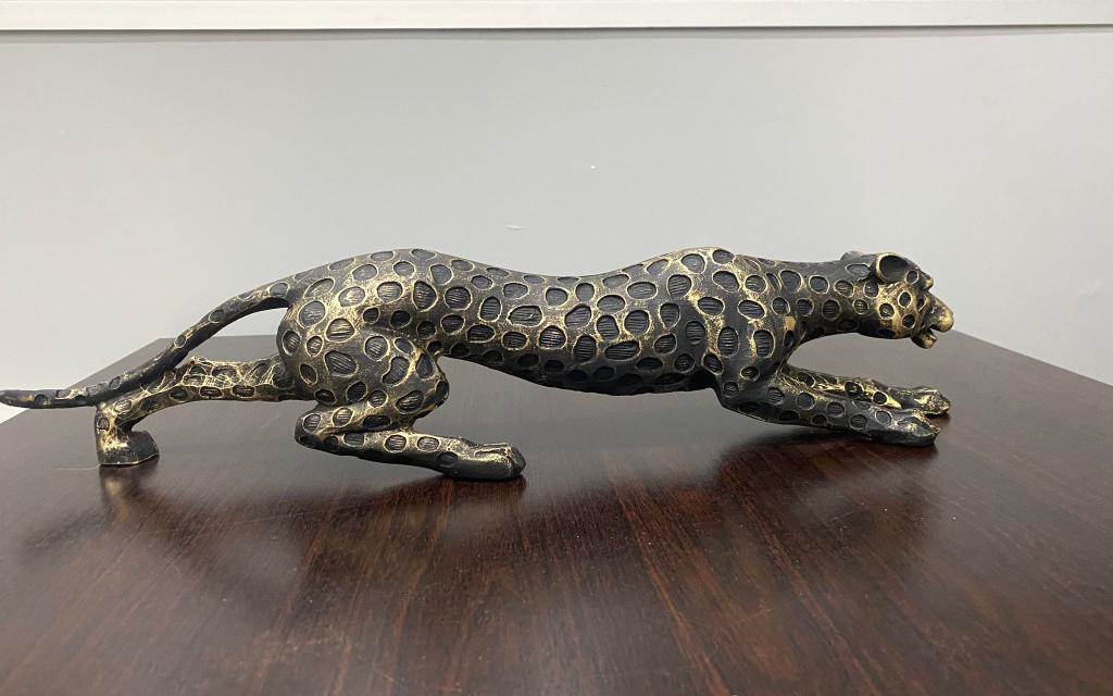 Dekoratif Biblo Leopar Çita Kaplan Heykeli