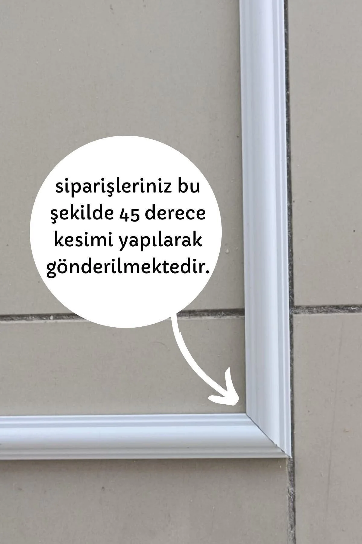 Dekoratif Boyanabilir 4 cm Duvar Çıtası 6 Adet Hazır Kesimli Çerç