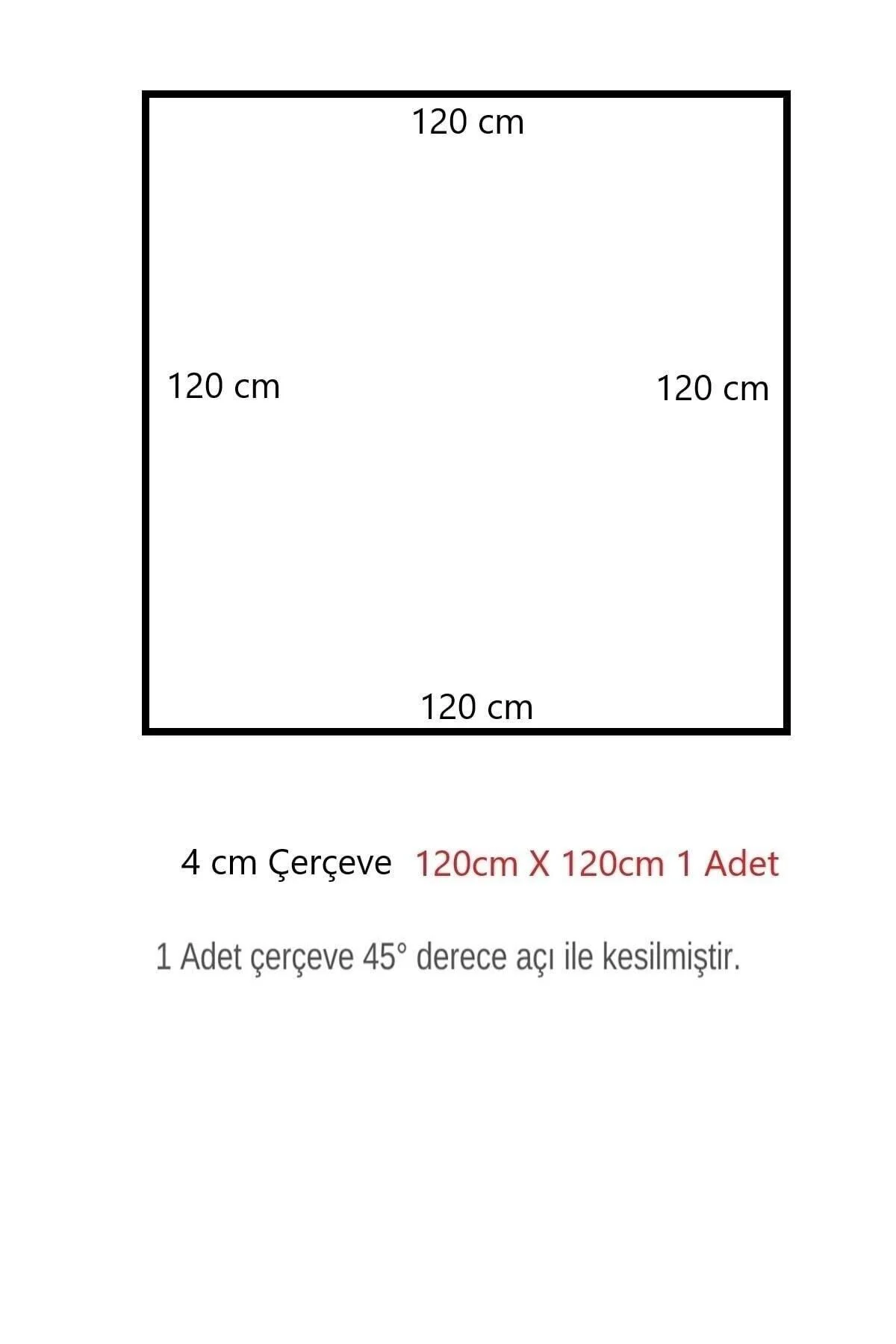 Dekoratif Boyanabilir 4 Cm Duvar Çıtası 1 Adet 120cm*120cm Hazır 