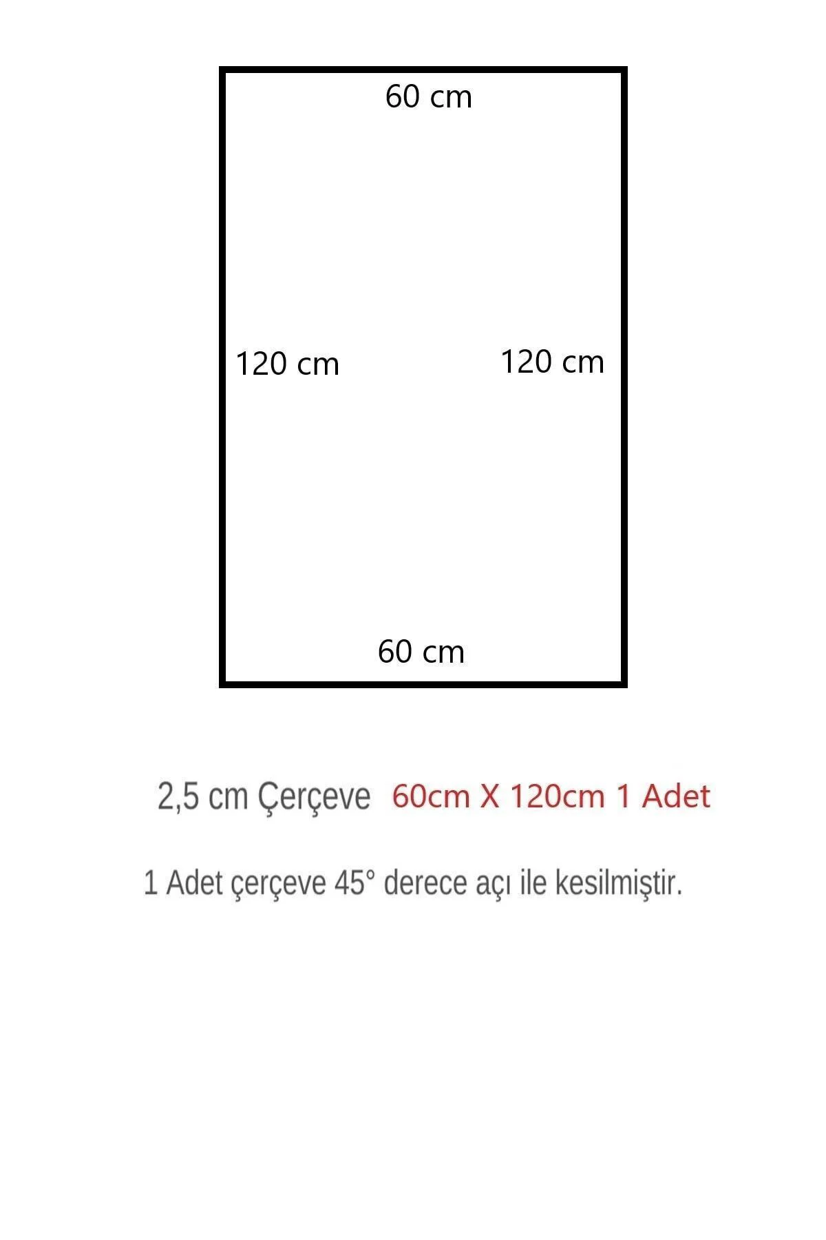 Dekoratif Boyanabilir 2,5 Cm Duvar Çıtası 1 Adet 120cm*60cm Hazır