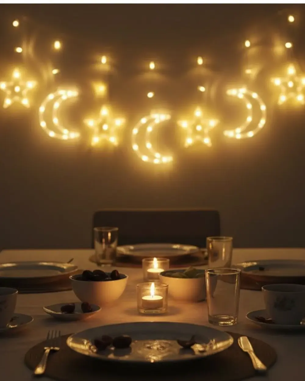 Dekoratif Büyük Ay Yıldız Ramazan Led Işık