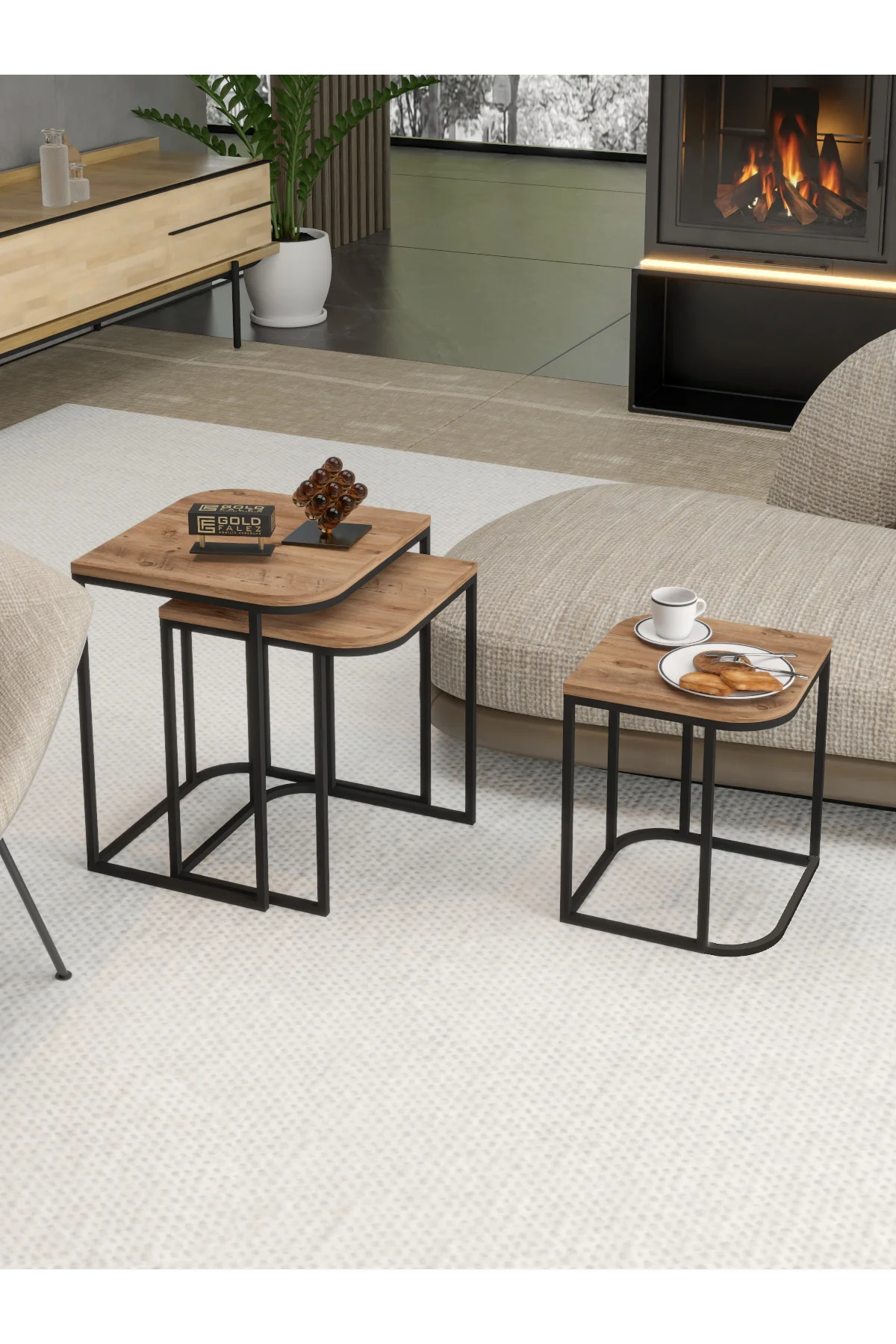 Dekoratif Ceviz U Duvar Rafı Şık Ve Modern Raf Tasarımı