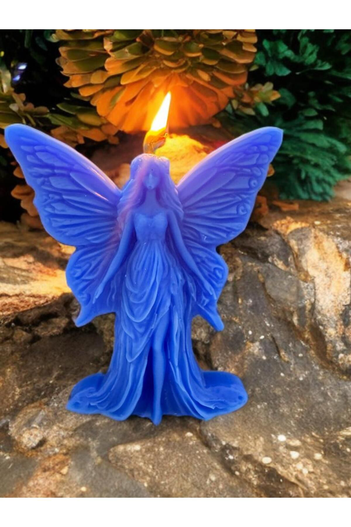 Aresmumatölyesi  Dekoratif Çiçek Kokulu Melek Şeklinde Hediyelik Mum