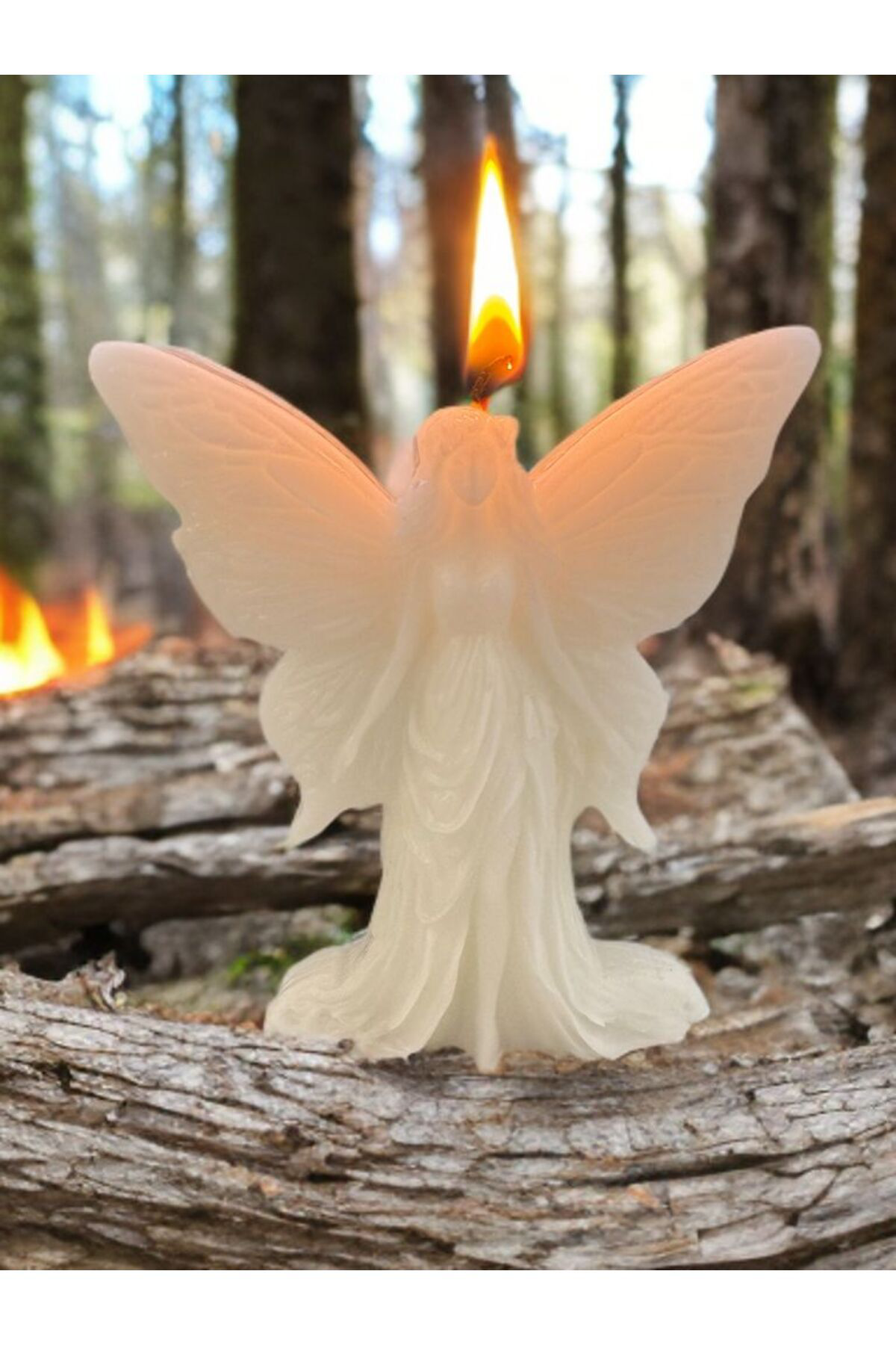 Aresmumatölyesi  Dekoratif Çiçek Kokulu Melek Şeklinde Hediyelik Mum