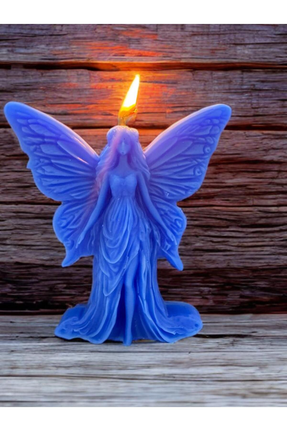 Aresmumatölyesi  Dekoratif Çiçek Kokulu Melek Şeklinde Hediyelik Mum