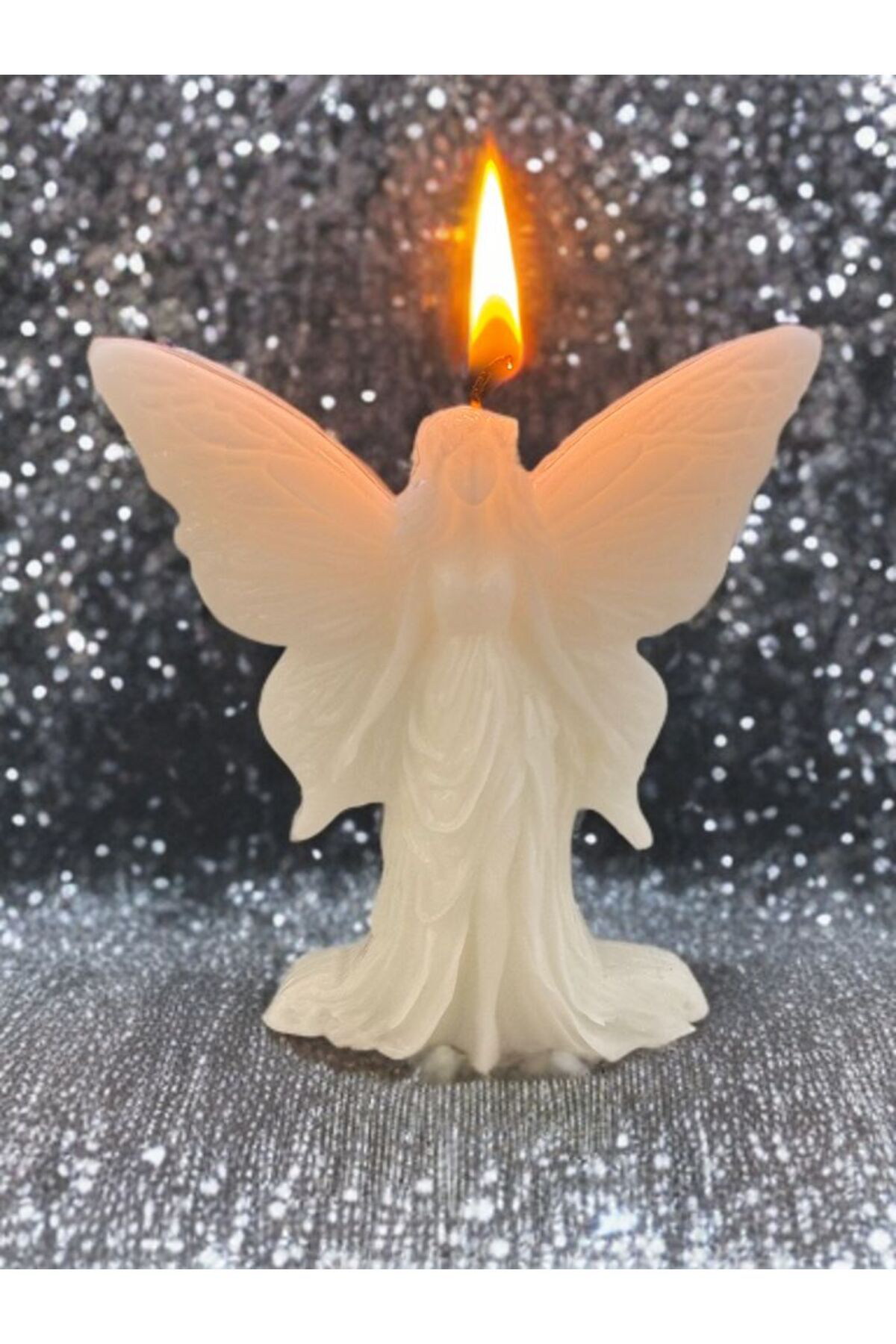 Aresmumatölyesi  Dekoratif Çiçek Kokulu Melek Şeklinde Hediyelik Mum
