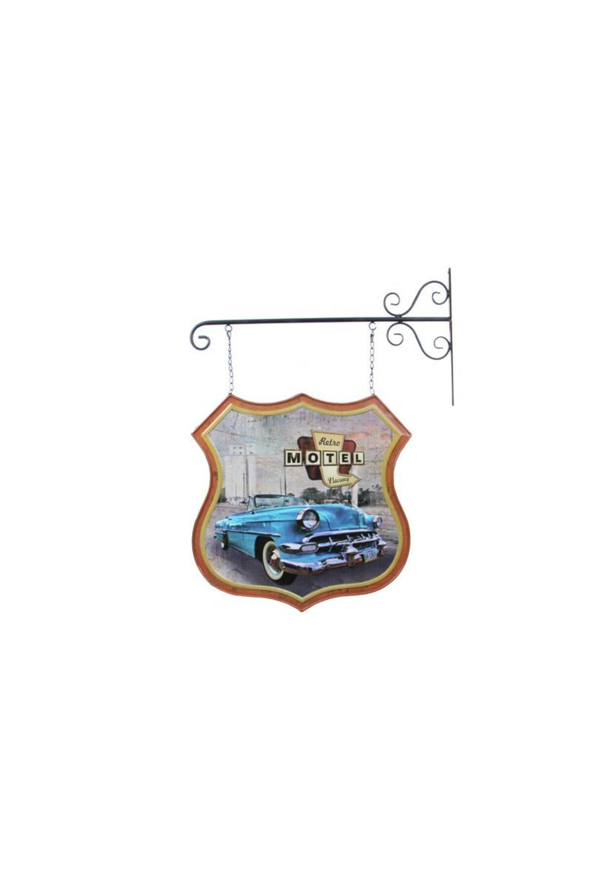 Zs Demir Dekoratif Çift Yönlü Car Trip Temalı Ferforje Askı