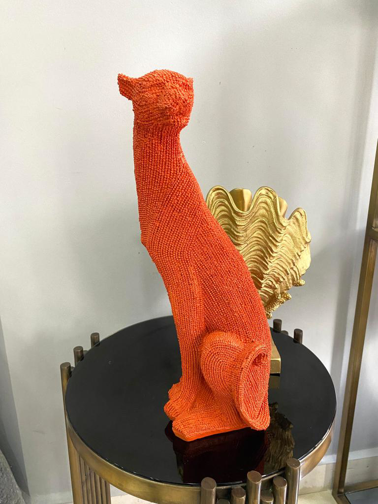 Dekoratif Çita Leopar Biblo büst Heykel