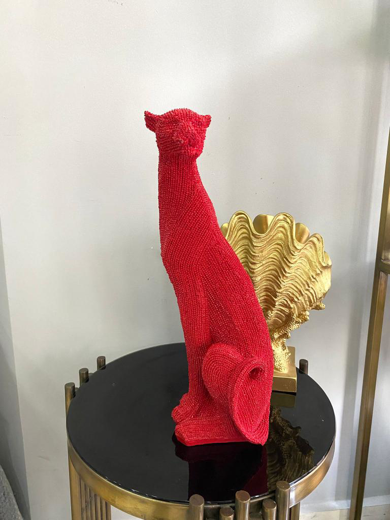 Dekoratif Çita Leopar Biblo büst Heykel