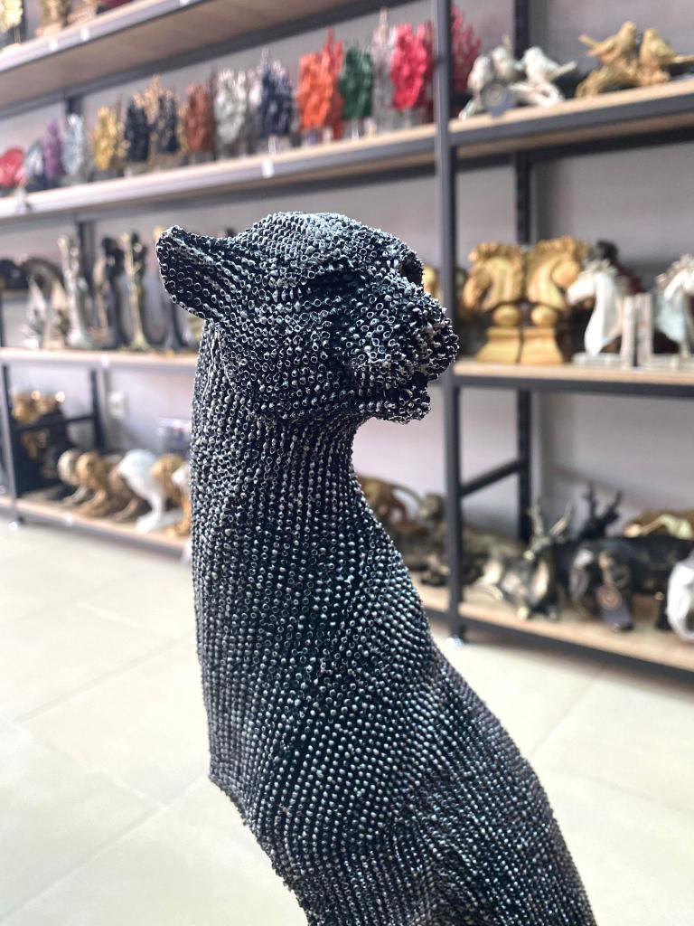 Dekoratif Çita Leopar Biblo büst Heykel