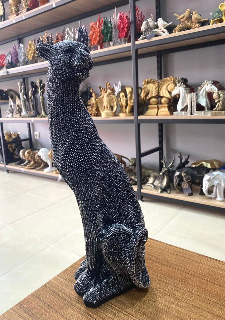 Dekoratif Çita Leopar Biblo büst Heykel