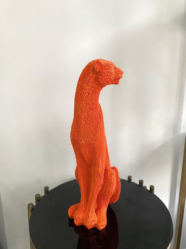Dekoratif Çita Leopar Biblo büst Heykel