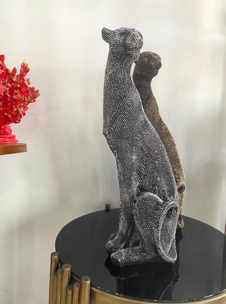 Dekoratif Çita Leopar Biblo büst Heykel