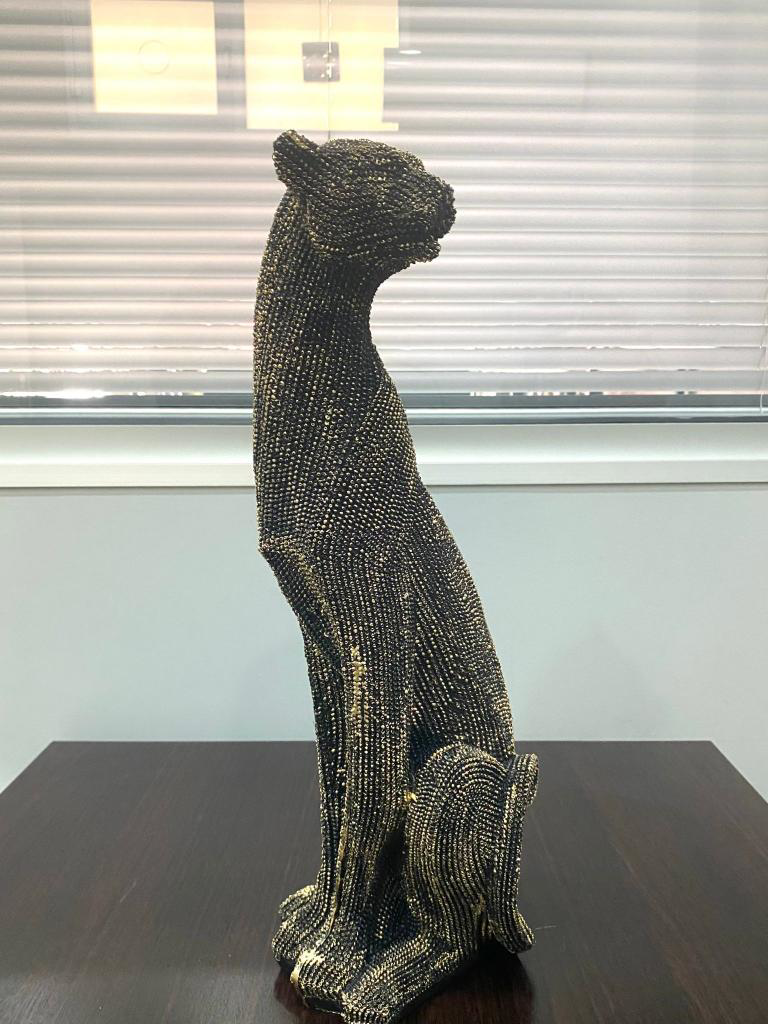 Dekoratif Çita Leopar Biblo büst Heykel