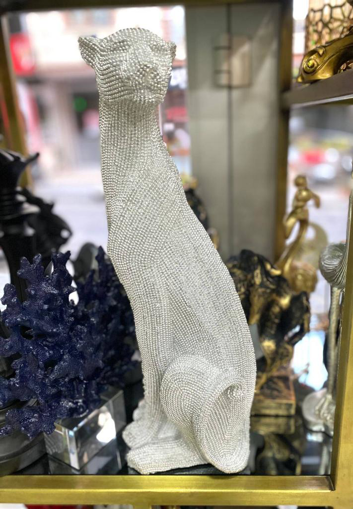 Dekoratif Çita  Biblo Gümüş Renk