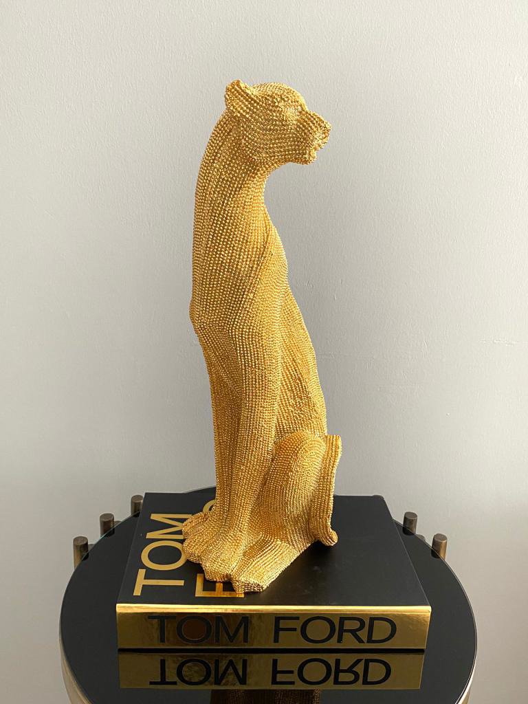 Dekoratif Çita Büst  Biblo Gold
