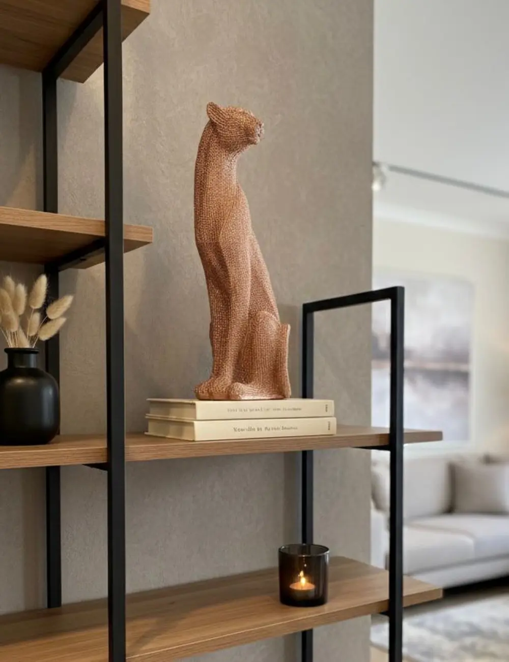 Dekoratif Çita Leopar Biblo büst Heykel