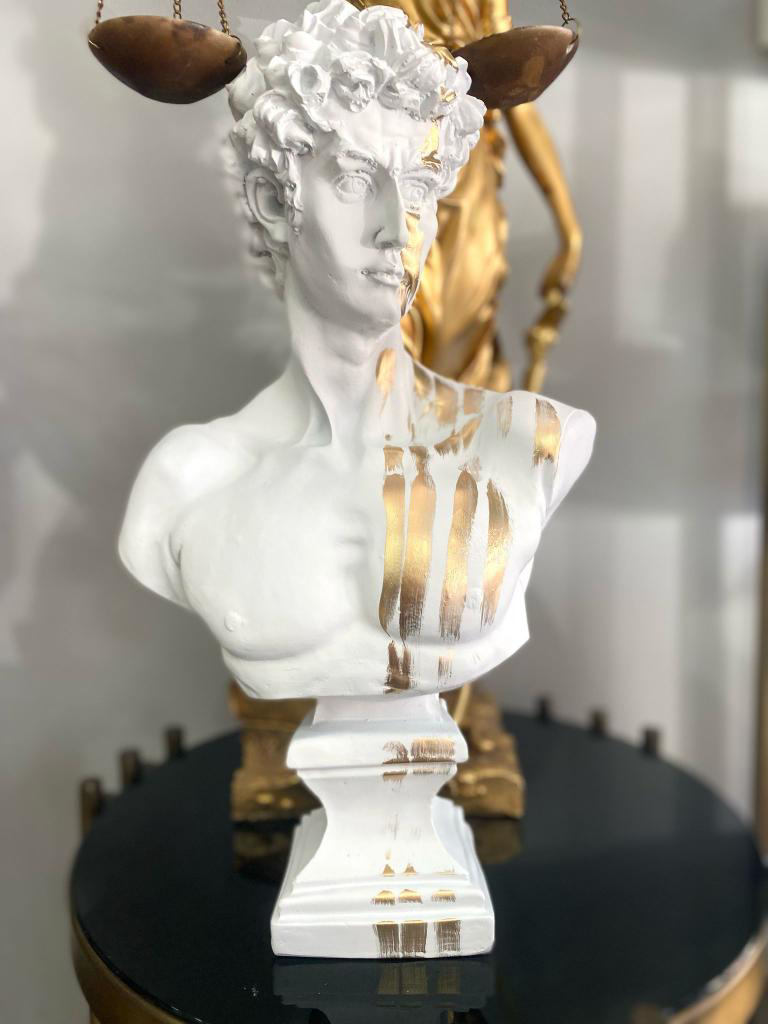 Dekoratif Davut Büst Heykel