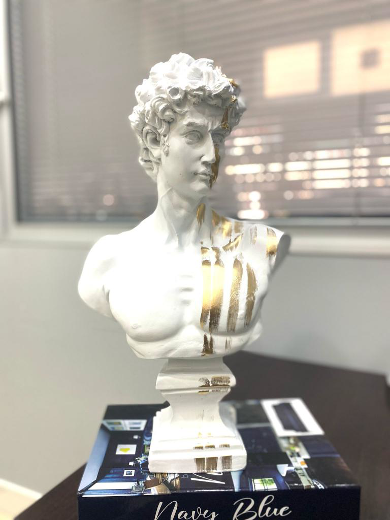 Dekoratif Davut Büst Heykel