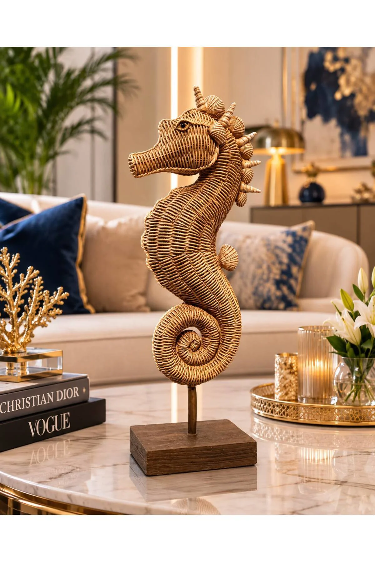 Dekoratif Deniz Atı Biblo Hediyelik 34 cm Dekoratif Deniz Atı Biblo Hediyelik 34 cm