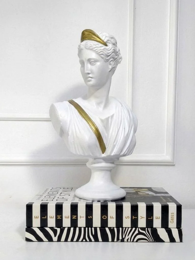 Dekoratif Diana Büst Biblo – Antik Yunan Heykel Tarzı, Biblo Beya