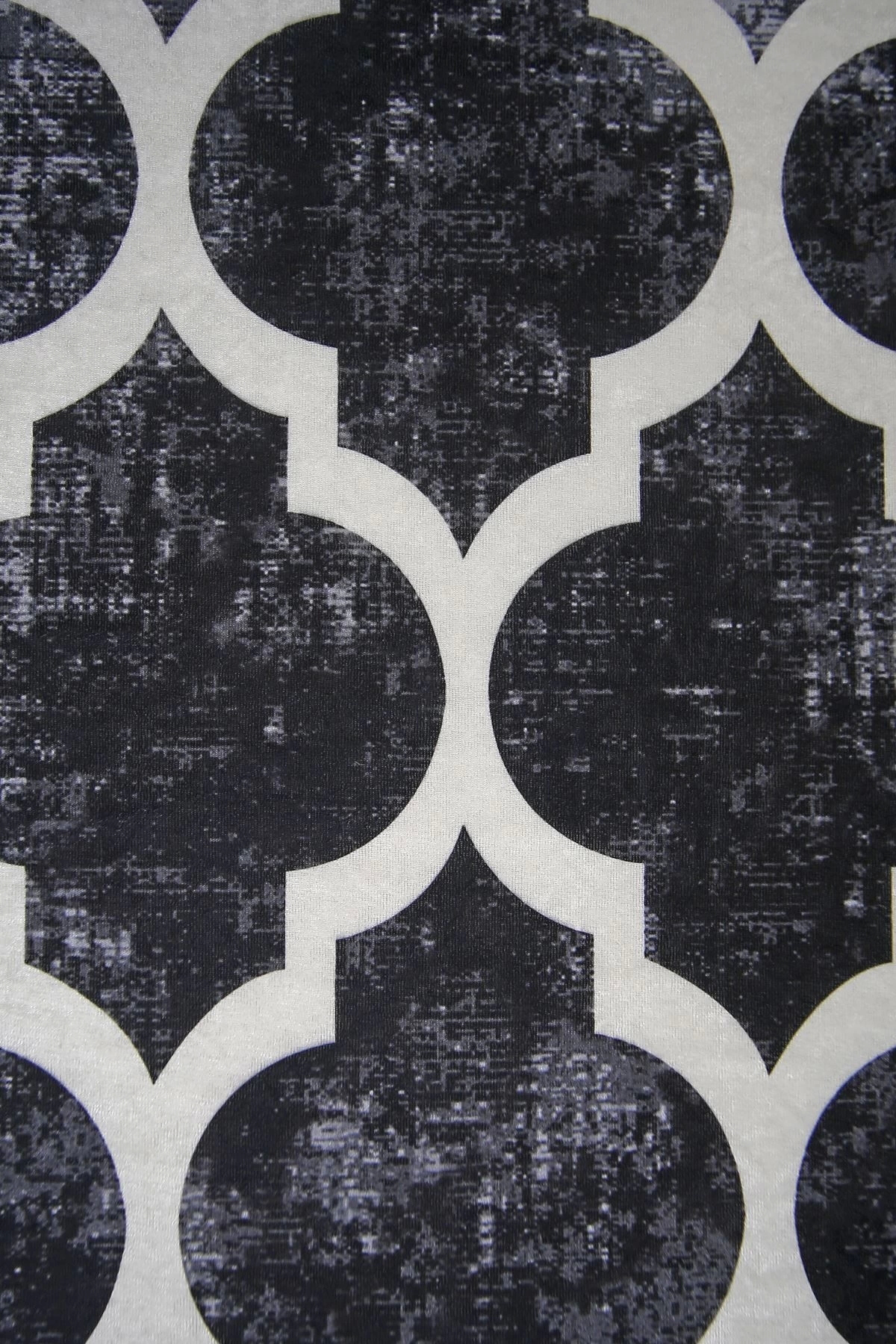 Dekoratif Dijital Saçaklı Kesme Halı Yolluk Yıkanabilir Antialaer