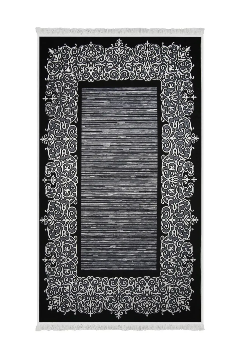 Dekoratif Dijital Saçaklı Halı Yolluk Yıkanabilir Antialaerjik Si