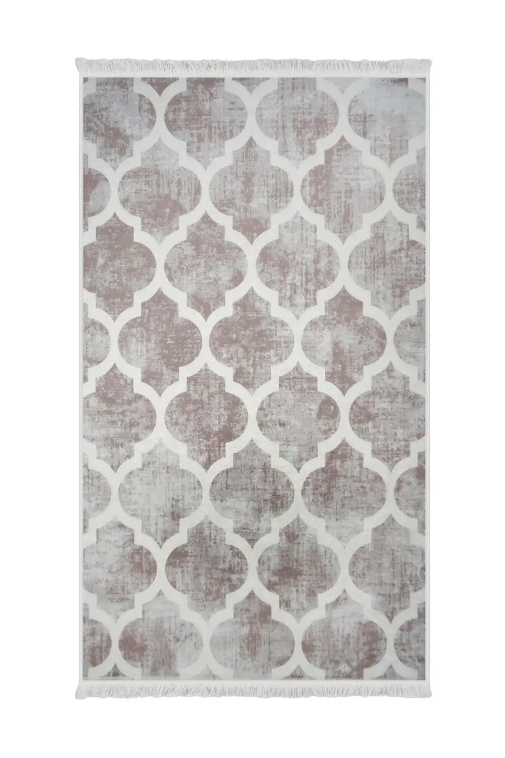 Dekoratif Dijital Saçaklı Halı Yolluk Yıkanabilir Antialaerjik Ma