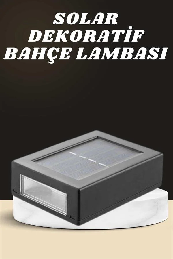 Dekoratif Duvar Lambası Solar - Güneş Enerjili Bahçe Aydınlatması