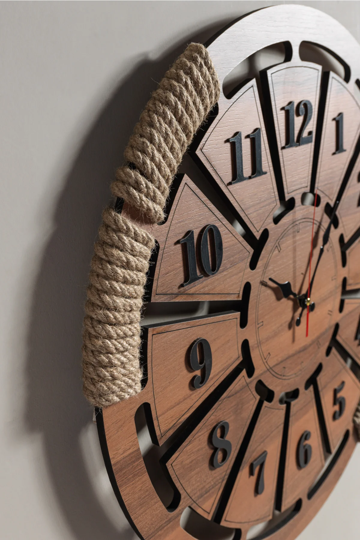 Dekoratif Duvar Saati Ahşap Büyük (60 x 60)