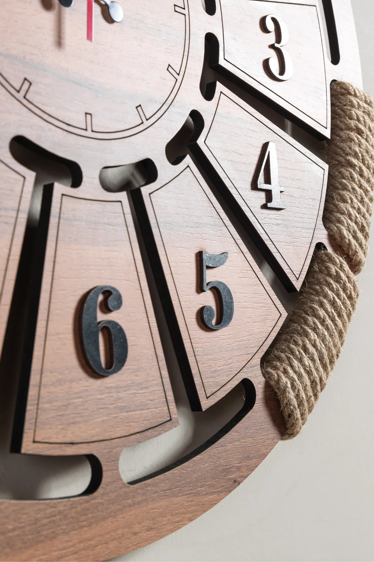 Dekoratif Duvar Saati Ahşap Büyük (60 x 60)