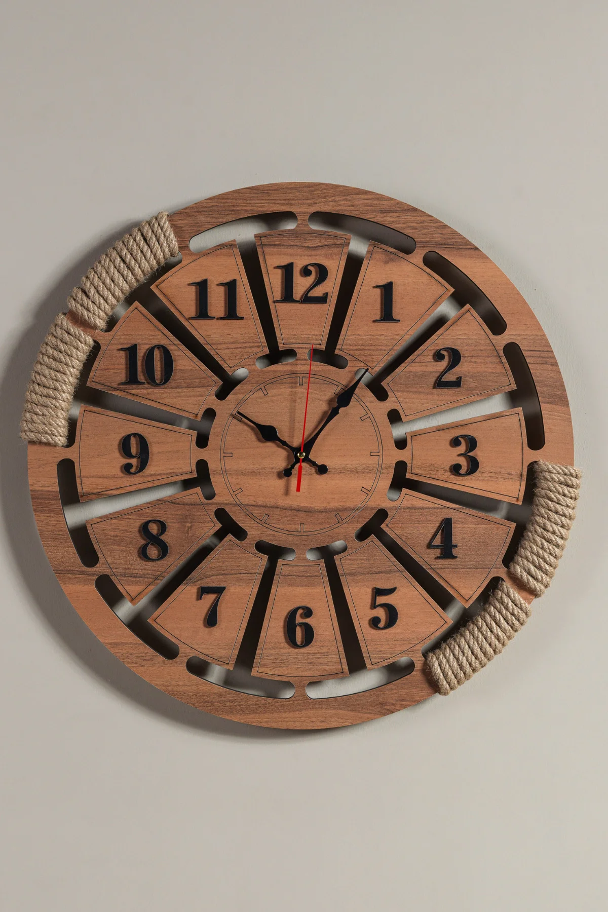 Dekoratif Duvar Saati Ahşap Büyük (60 x 60)