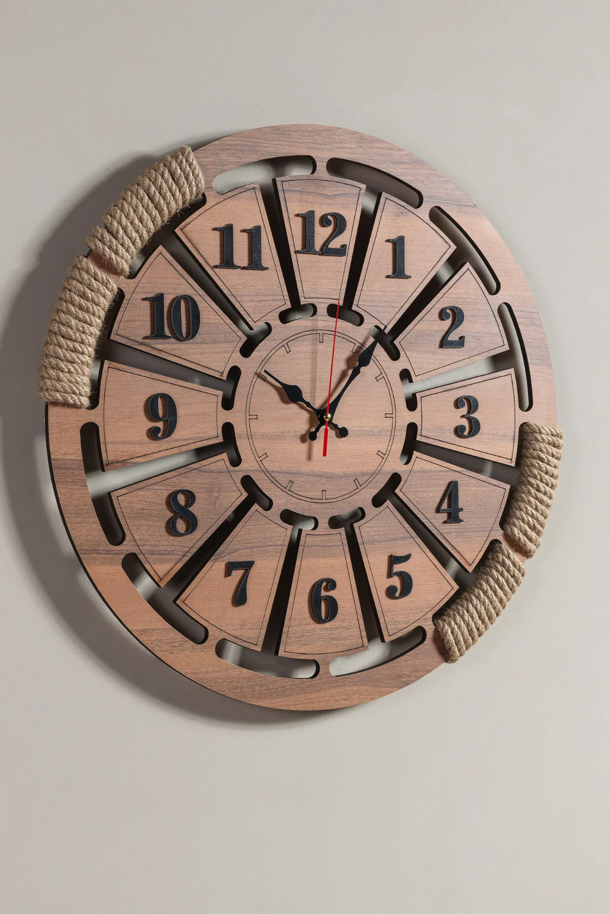 Dekoratif Duvar Saati Ahşap Büyük (60 x 60)