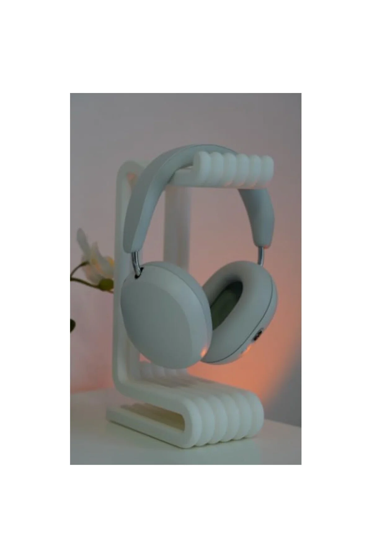 Dekoratif ergonomik tasarımlı kulaklık standı Modern Headphone St