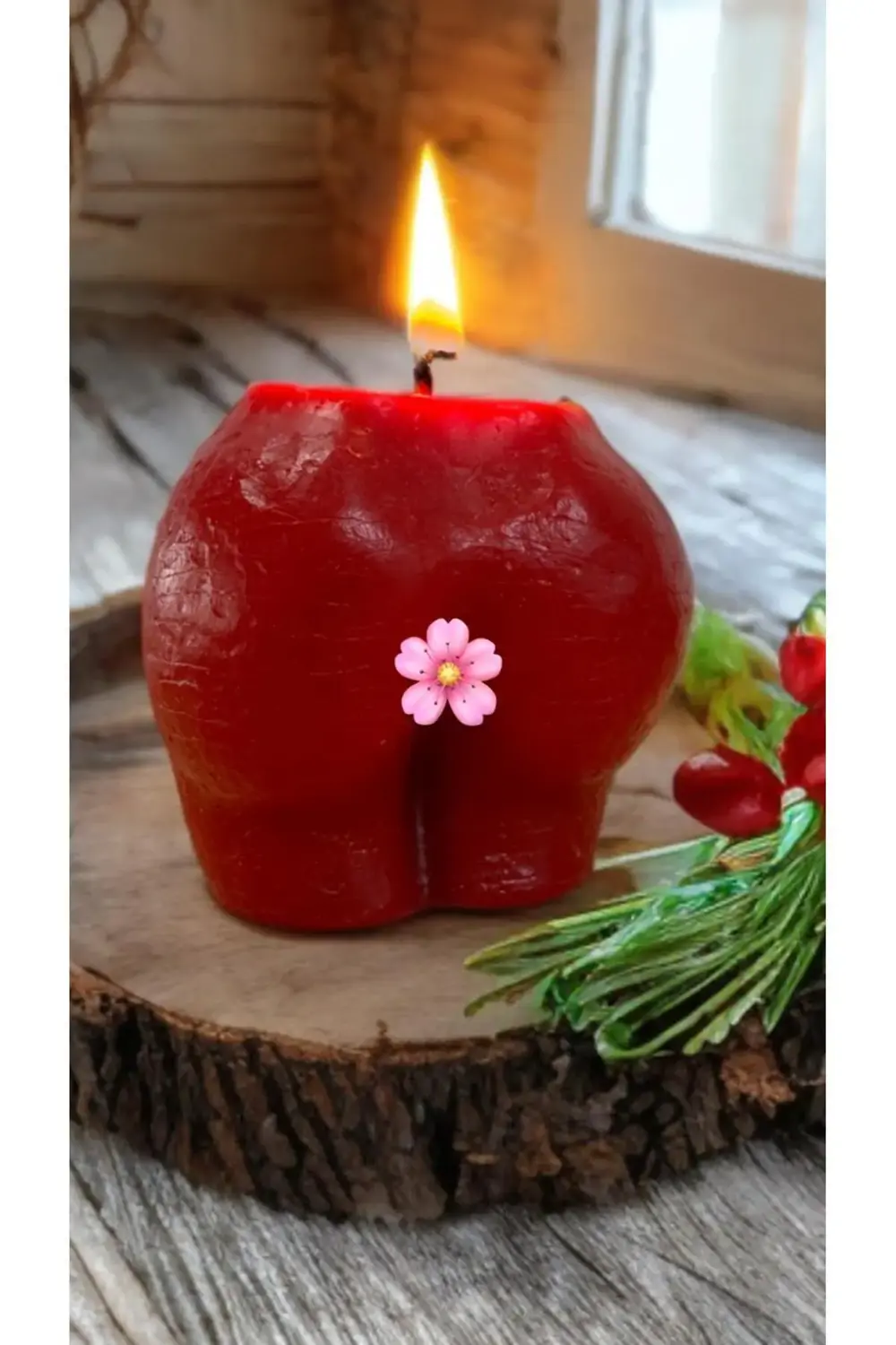 dekoratif esprili hediyelik mum