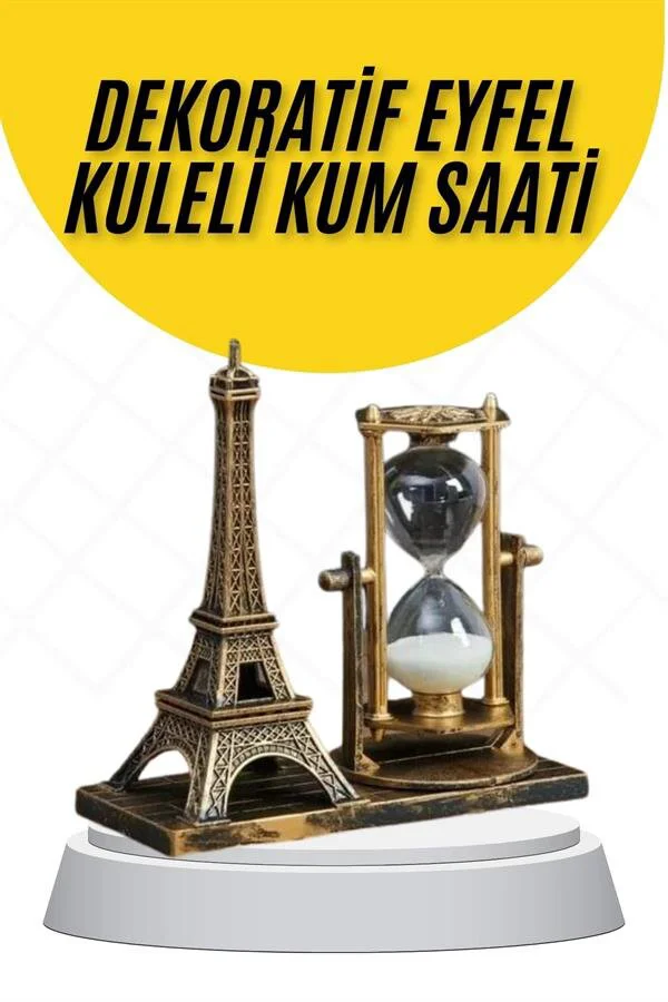Dekoratif Eyfel Kulesi ve Kum Saati Vintage Masa Süsü - Kum Saati ve Dekoratif Biblo Fiyatı, Yorumları ve Özellikleri