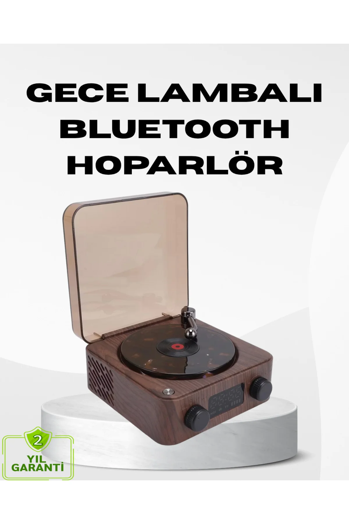 Dekoratif Gece Işığı Bluetooth Hoparlör Dijital Saat Çok Yönlü Sesli Aydınlatma