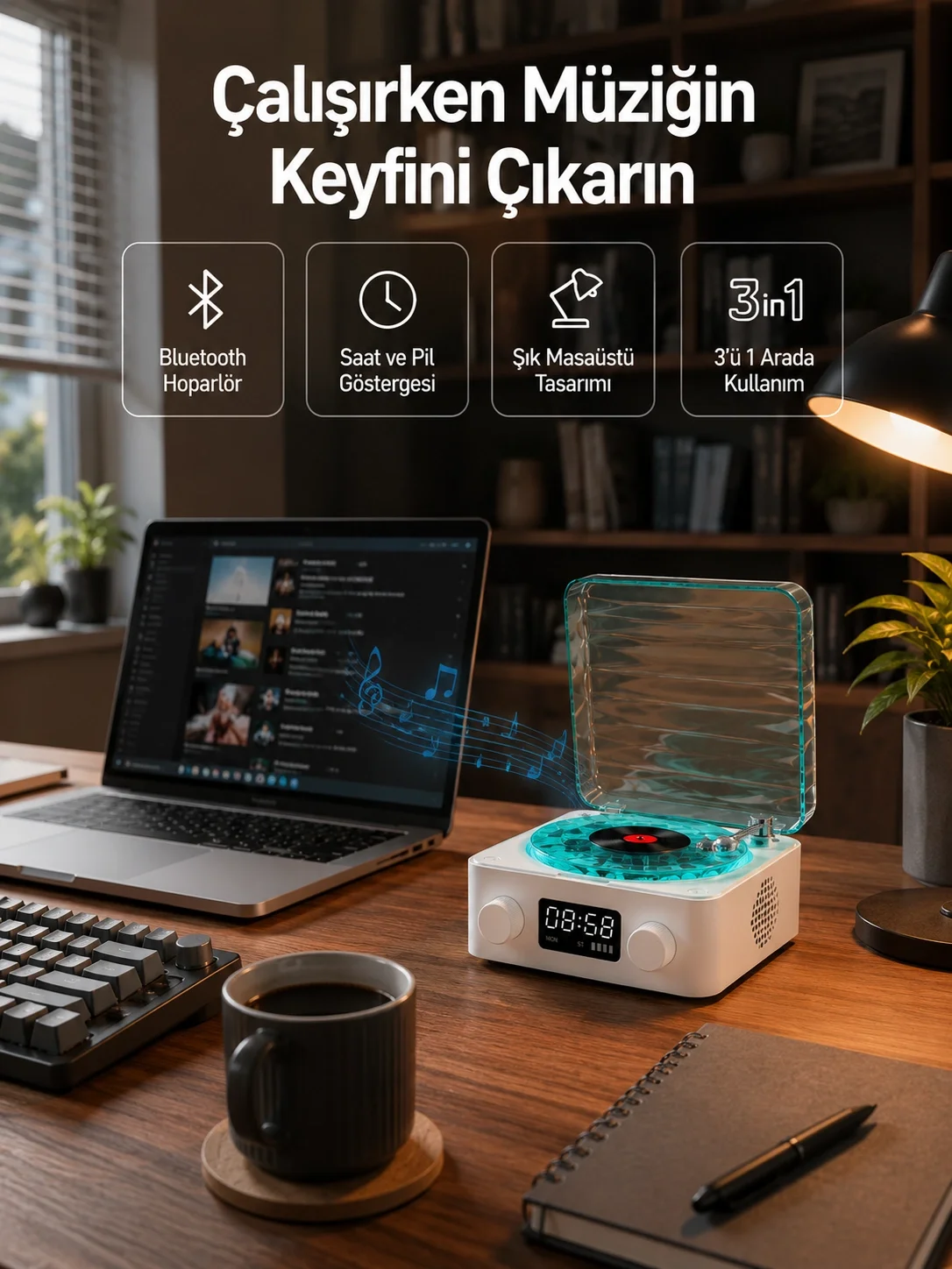 Dekoratif Gece Işıklı Bluetooth Hoparlör – Zaman ve Pil Ekranlı Fiyatı, Yorumları ve Özellikleri